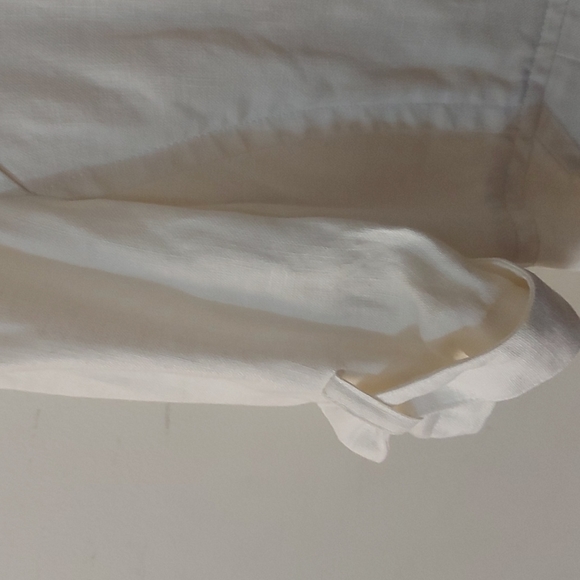 Anne Klein linen 3/4 top - Picture 3 of 10